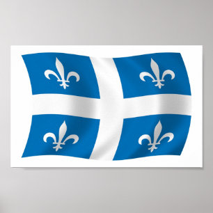 Quebec Vlag Poster Afdruk