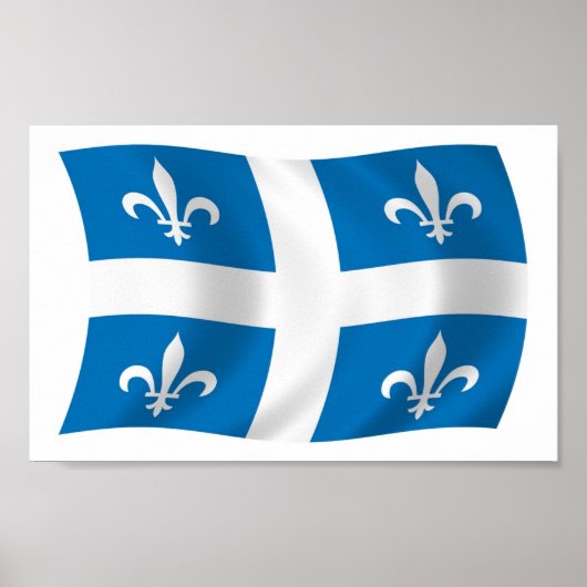 Quebec Vlag Poster Afdruk (Voorkant)
