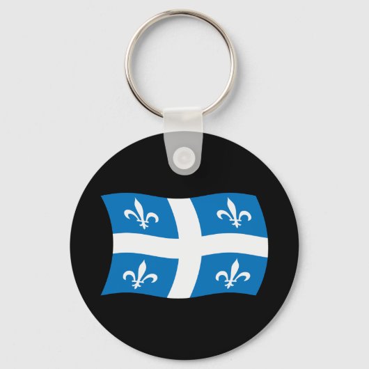 Quebec Vlag Sleutelhanger (Voorkant)