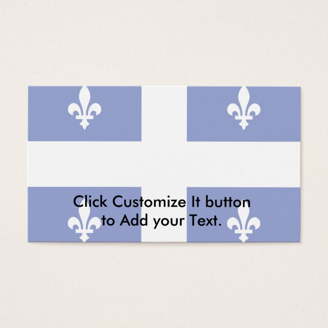 Quebec vlag visitekaartje (Voorkant)