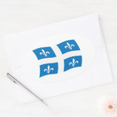 Quebec Vlagsticker Ovale Sticker (Envelop)