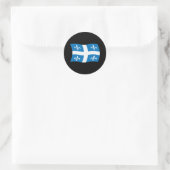 Quebec Vlagsticker Ronde Sticker (Tas)