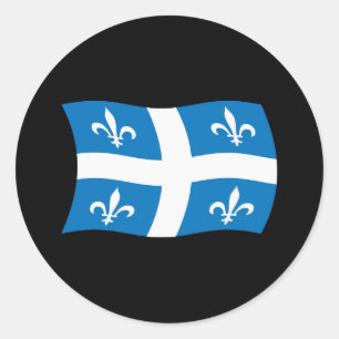 Quebec Vlagsticker Ronde Sticker