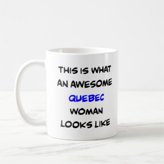 Quebec vrouw, geweldige koffiemok (Links)