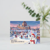 Quebec Wintercarnaval Canada Briefkaart (Staand voorkant)