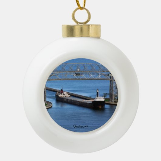 Quebecois bal of sneeuwvlok ornament (Voorkant)