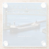 Quebecois Duluth glass onderzetter Glazen Onderzetter (Achterkant)