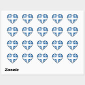 Quebecois Hart Vlag met Star Burst Sticker (Vel)