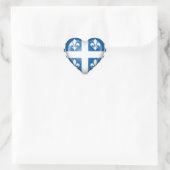 Quebecois Hart Vlag met Star Burst Sticker (Tas)