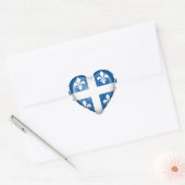 Quebecois Hart Vlag met Star Burst Sticker (Envelop)