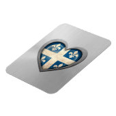 Quebecois Hart Vlag Roestvrij staal Effect Magneet (Linkerzijde)