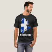 Quebecois Quebec Map Flag Pride Canada T-shirt (Voorkant volledig)