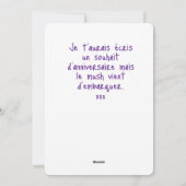 Quebecois Verjaardag Hippie kat hoofden psychedeli Feestdagenkaart (Achterkant)