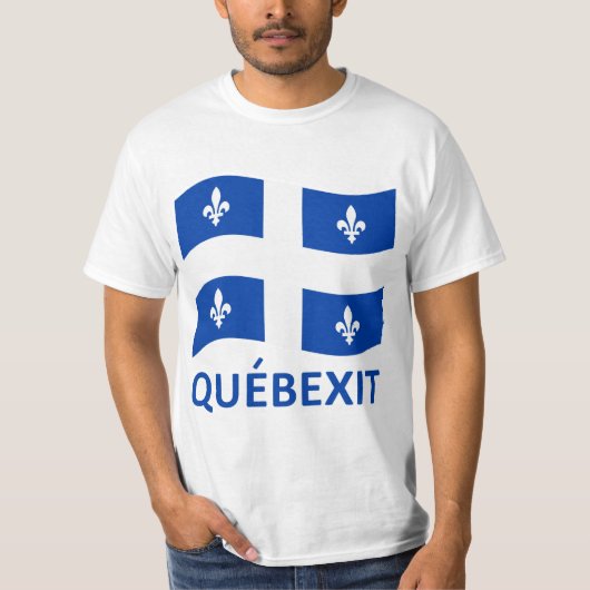 QUEBEXIT WAKING FLAG T-SHIRT (Voorkant)