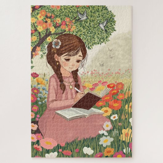 Quebra-Cabeça Menina no Jardim Legpuzzel (Verticaal)