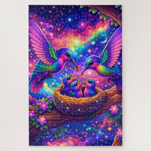 Quebra-Cabeça (Puzzle) Família Beija-Flor Legpuzzel (Verticaal)