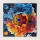 Quebra-Cabeça (Puzzle) Mão de Fátima Cósmica Legpuzzel (Horizontaal)