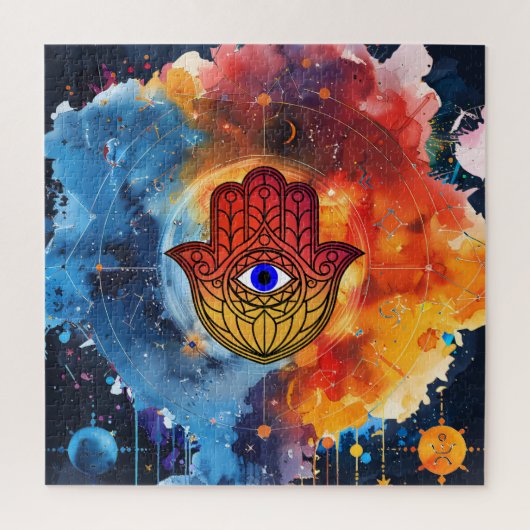 Quebra-Cabeça (Puzzle) Mão de Fátima Cósmica Legpuzzel (Verticaal)