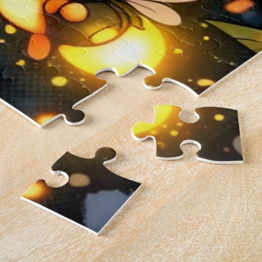 Quebra-Cabeça (Puzzle) Meia-noite com Beija-Flores Legpuzzel (Zijkant)