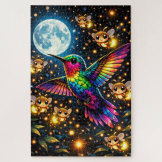 Quebra-Cabeça (Puzzle) Meia-noite com Beija-Flores Legpuzzel