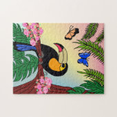 Quebra-Cabeça Tucano e borboletas Legpuzzel (Horizontaal)