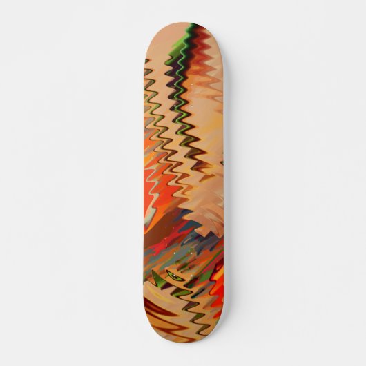 Quebra de cores com zigue zague ou efeito onda persoonlijk skateboard (Voorkant)