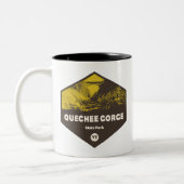 Quechee Gorge State Park Vermont Tweekleurige Koffiemok (Links)