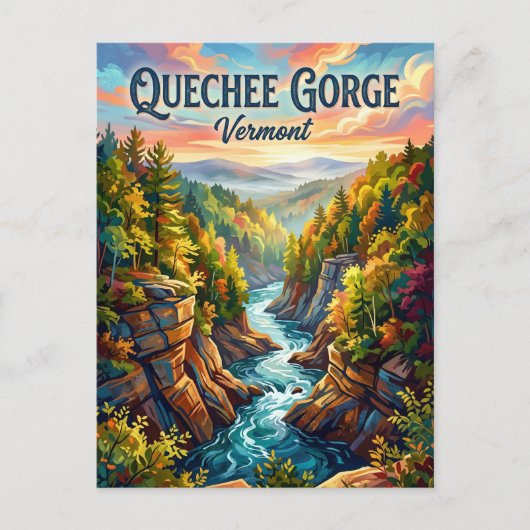 Quechee Gorge Vermont Briefkaart (Voorkant)