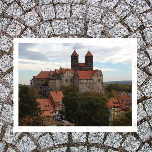 Quedlinburg Castle, Harz, Duitsland Briefkaart