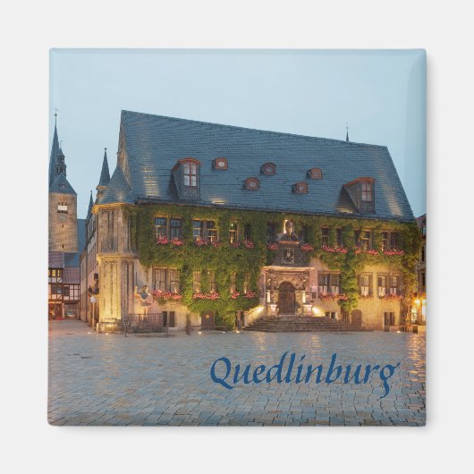 Quedlinburg nachtfoto magneet (Voorkant)