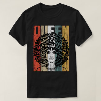 Queen African American Educated Strong Black Woman T-shirt