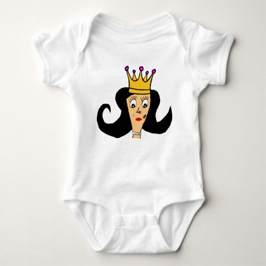 Queen Anastasia Baby One-sie Baby Bodysuit (Voorkant)