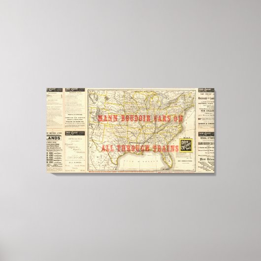 Queen and Crescent Route Canvas Afdruk (Voorkant)