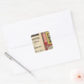 Queen and Crescent Route Vierkante Sticker (Envelop)