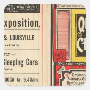 Queen and Crescent Route Vierkante Sticker