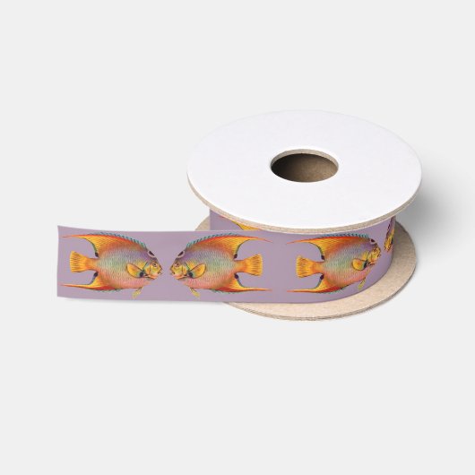 Queen Angelfish print Satijnen Lint (Spoel)