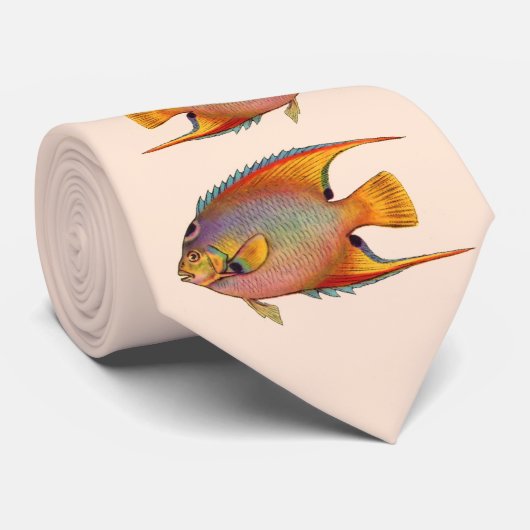 Queen Angelfish print Stropdas (Opgerold)