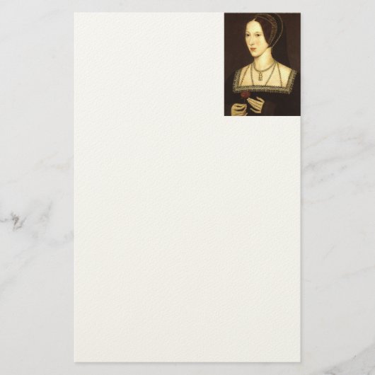 Queen Anne Boleyn Briefpapier (Voorkant)