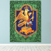 Queen Anne Boleyn Royal Falcon Badge Canvas Afdruk (Insitu (Houten vloer))