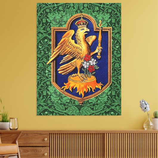 Queen Anne Boleyn Royal Falcon Badge Canvas Afdruk (Insitu (Woonkamer))