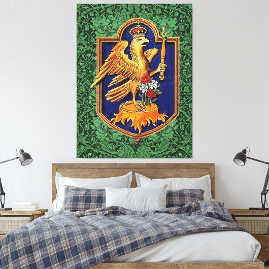 Queen Anne Boleyn Royal Falcon Badge Canvas Afdruk (Insitu (Slaapkamer))