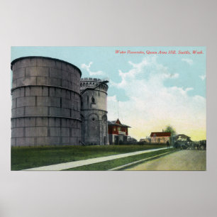 Queen Anne Hill Water Reservoirs Scene Poster