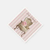 Queen Anne vleugelstoel Pink Peony Servet (Hoek)