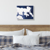 Queen Anne's Kant Bloemen Ingewikkeld Canvas Afdruk (Insitu (Slaapkamer))