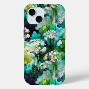 Queen Anne's Lace Abstract iPhone 15 Case