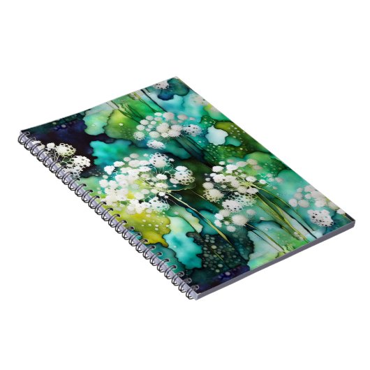 Queen Anne's Lace Abstract Notitieboek (Rechterzijde)