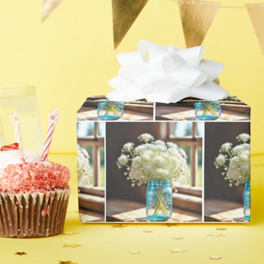 Queen Anne's Lace boeket in raam Cadeaupapier (Verjaardagsfeest)