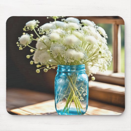 Queen Anne's Lace Boeket Muismat (Voorkant)