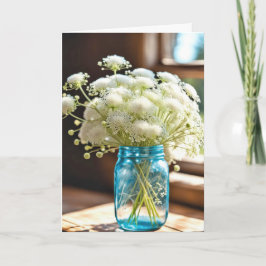 Queen Anne's Lace Boeket Verjaardag Kaart