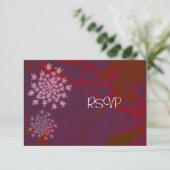 Queen Anne's Lace Bruiloft RSVP Kaart (Staand voorkant)